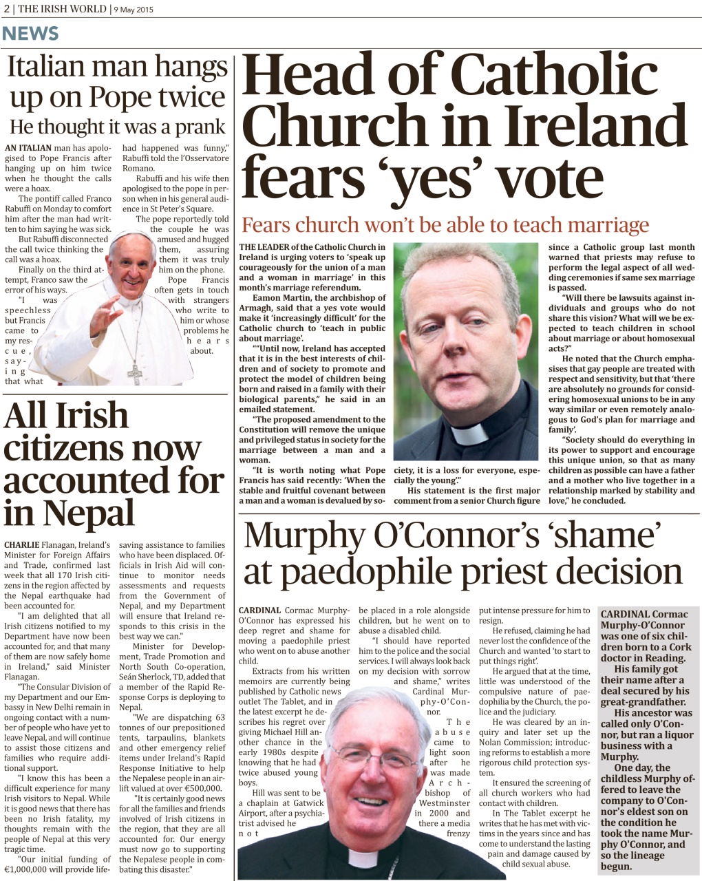 Irish World Preview Pages