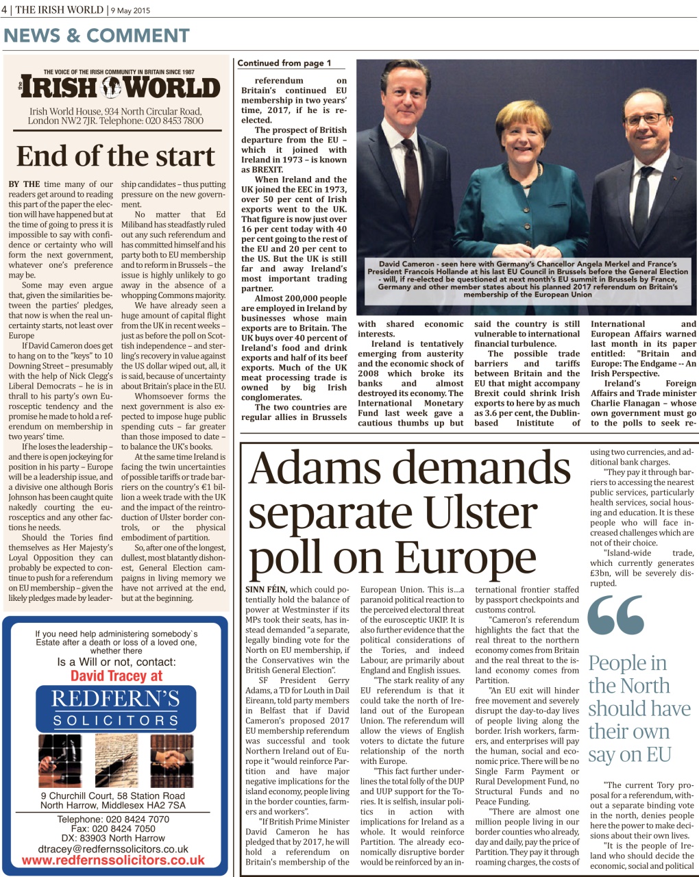 Irish World Preview Pages