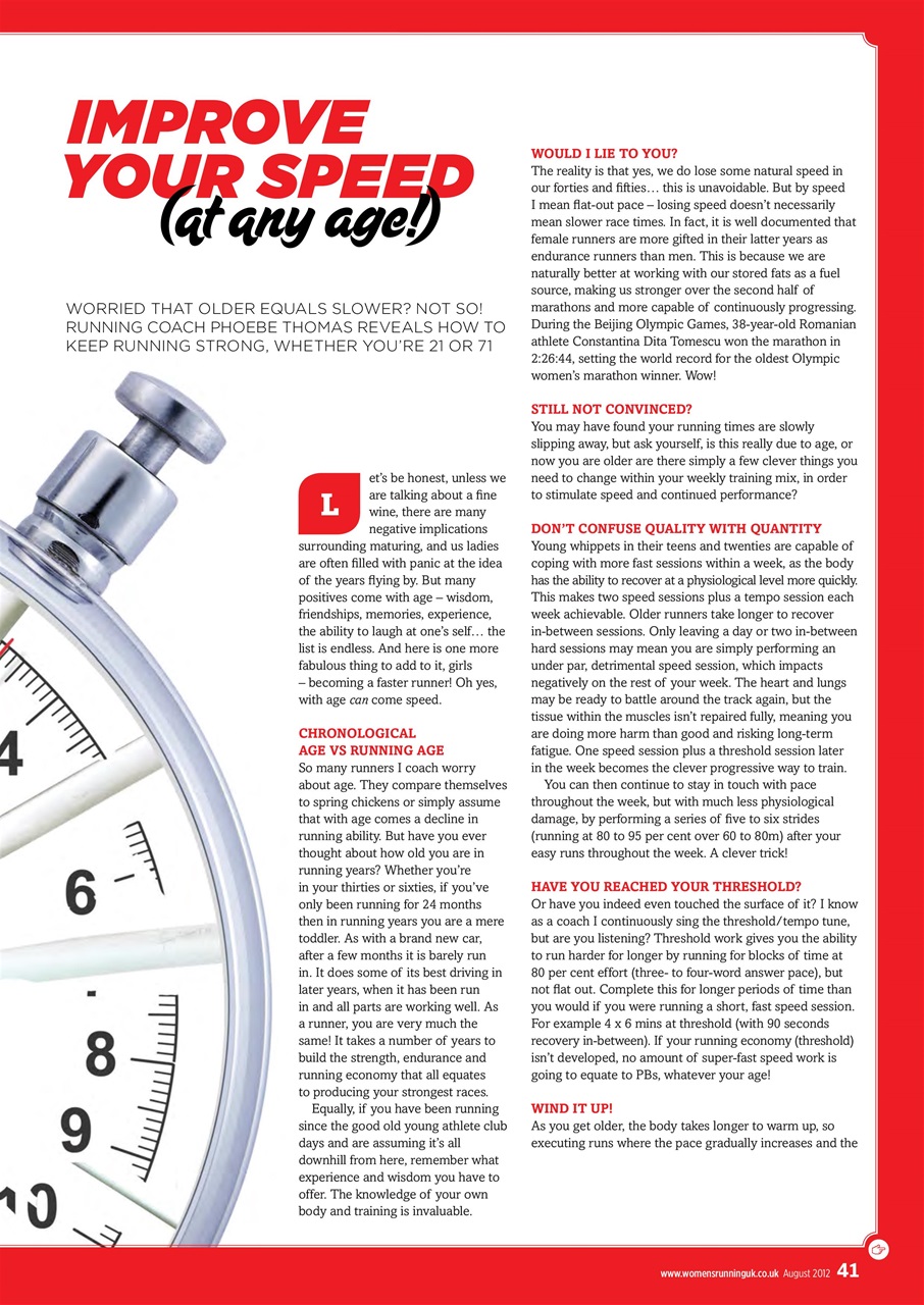 Women’s Running Preview Pages