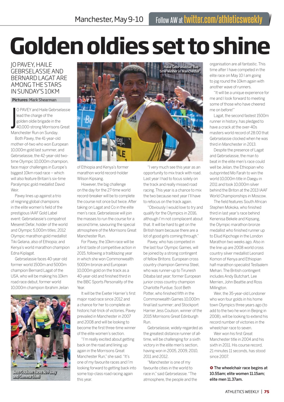 AW – Athletics Weekly Magazine Preview Pages