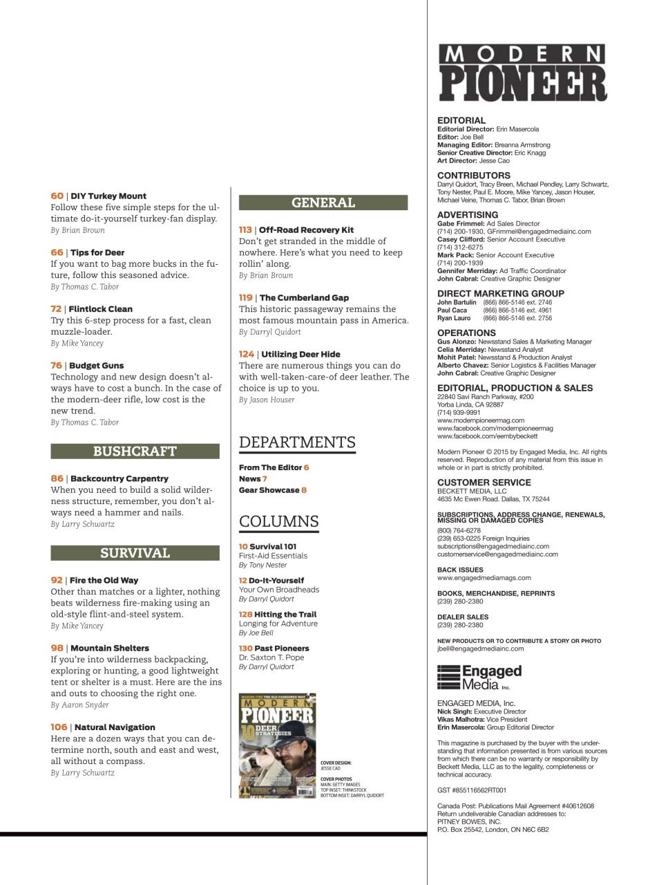 Modern Pioneer Preview Pages