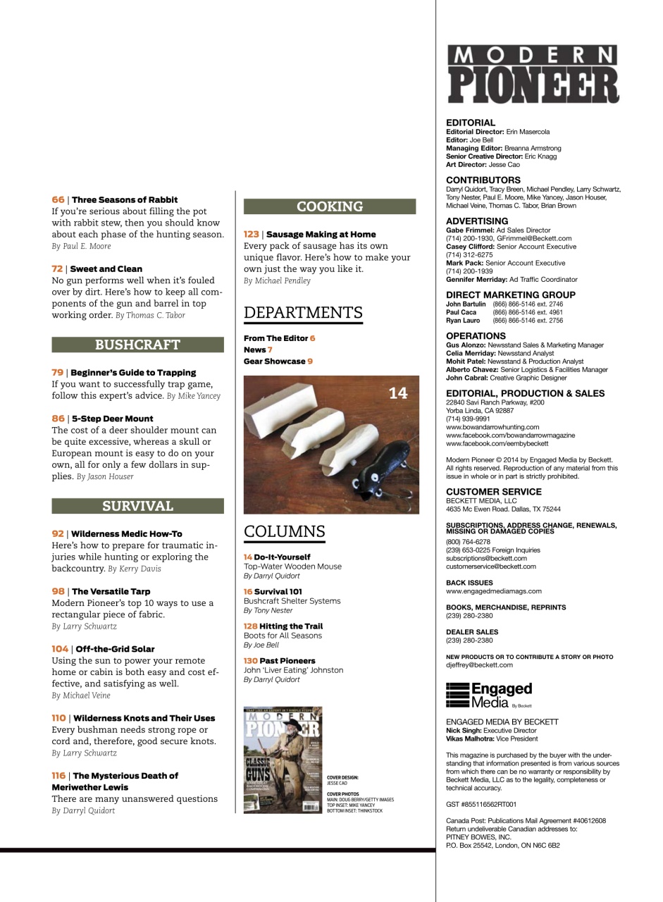 Modern Pioneer Preview Pages