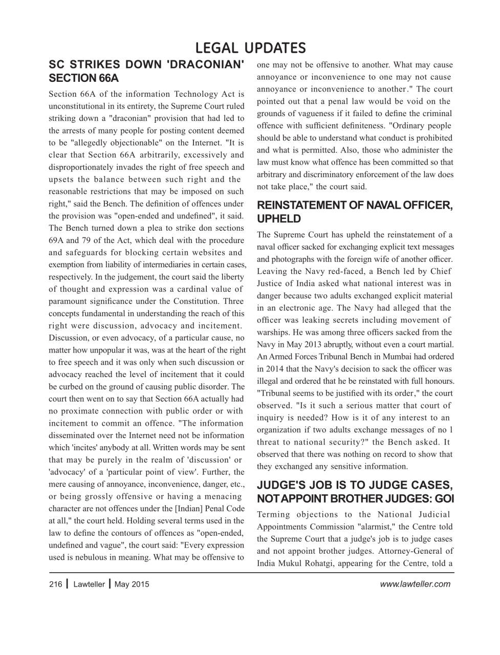 Lawteller – A Legal Awareness Magazine Preview Pages