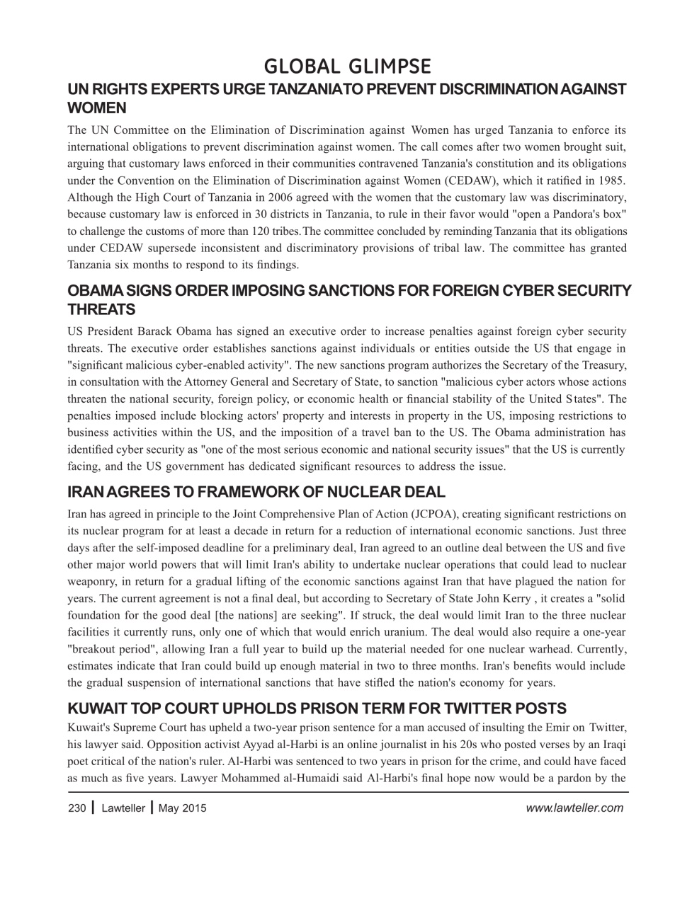 Lawteller – A Legal Awareness Magazine Preview Pages