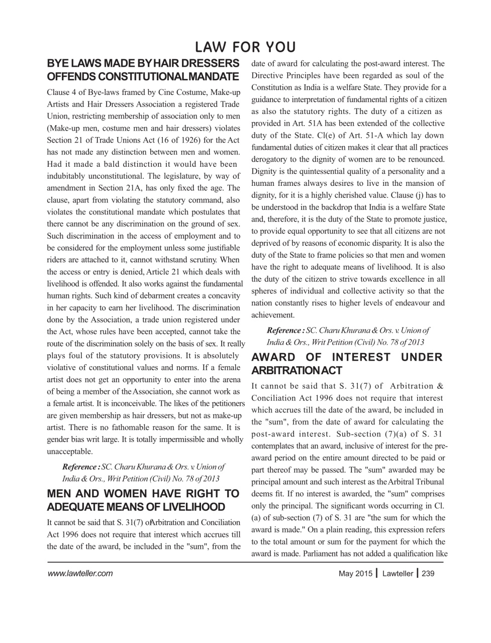 Lawteller – A Legal Awareness Magazine Preview Pages