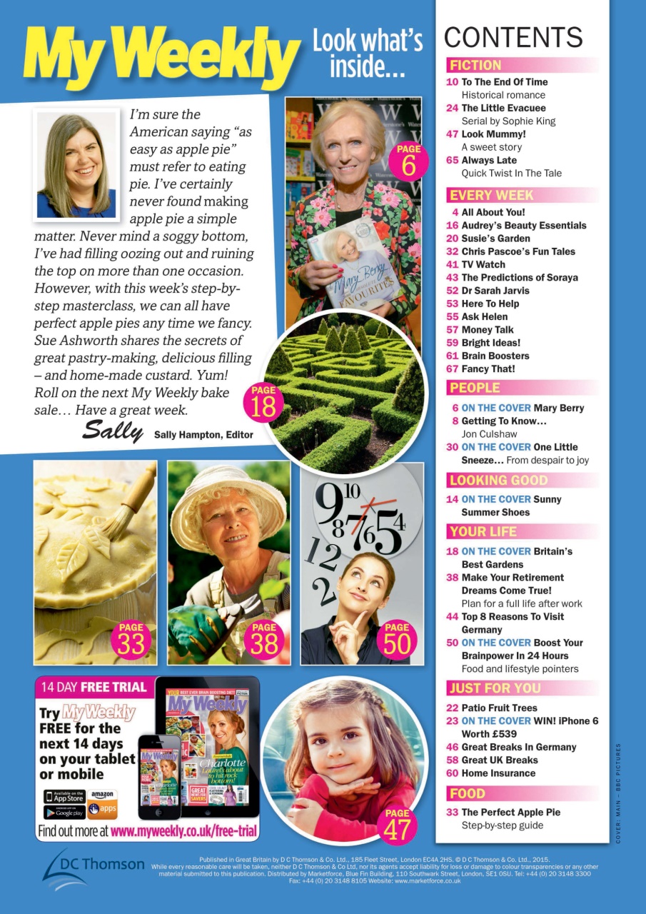 My Weekly Preview Pages