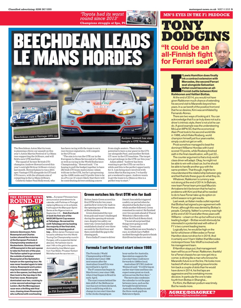 Motorsport News Preview Pages