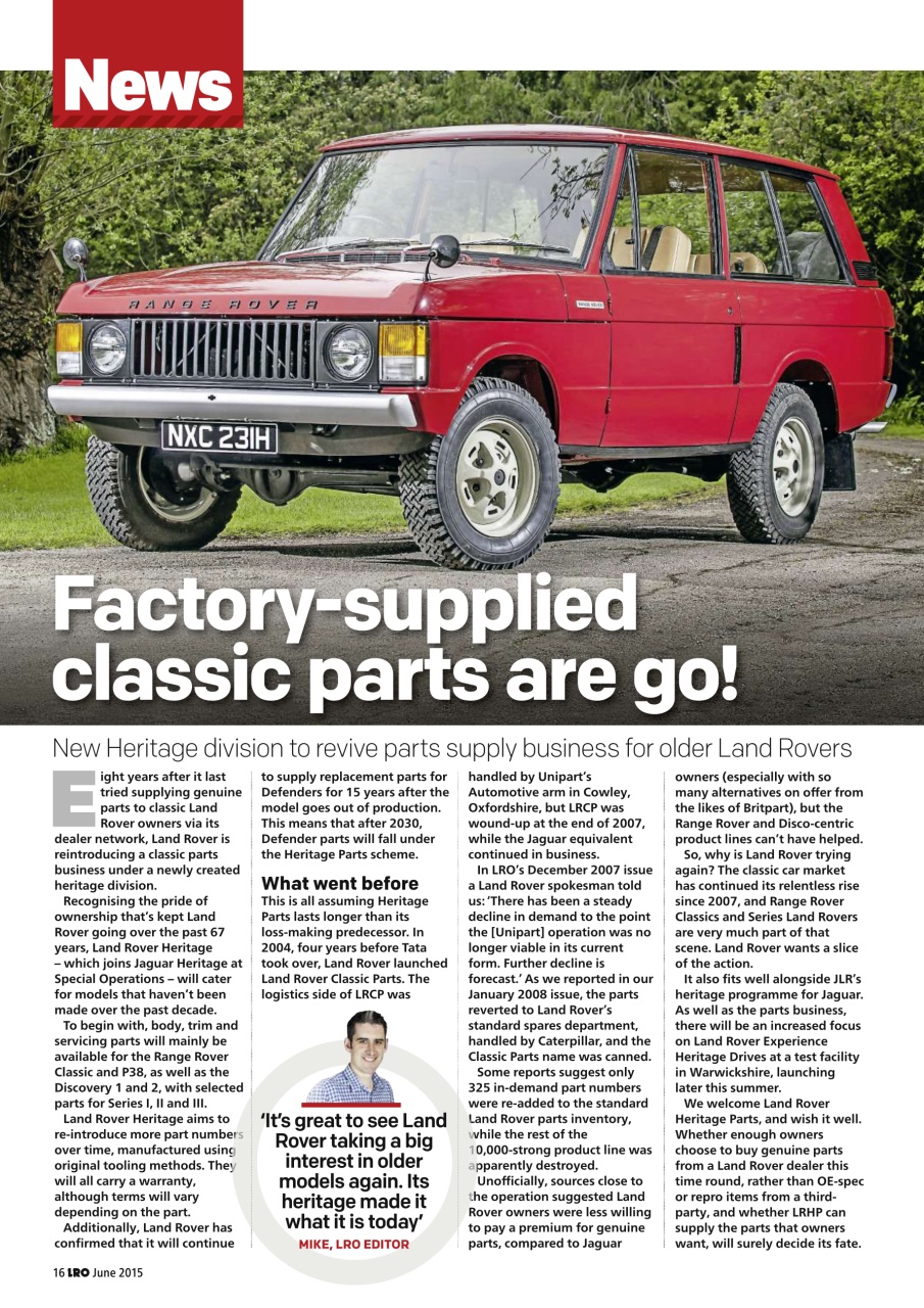 Land Rover Owner Preview Pages