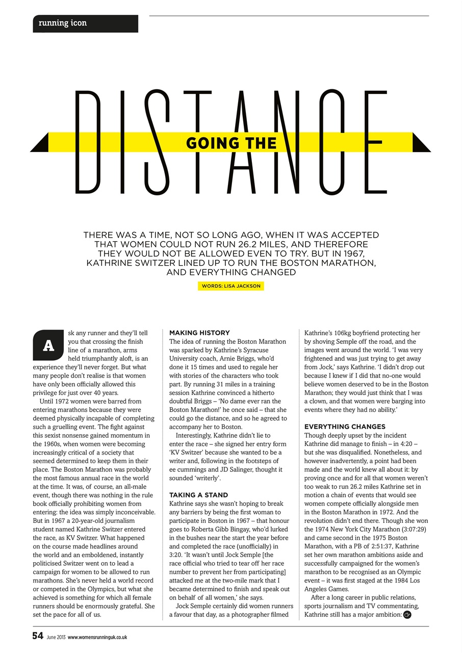 Women’s Running Preview Pages