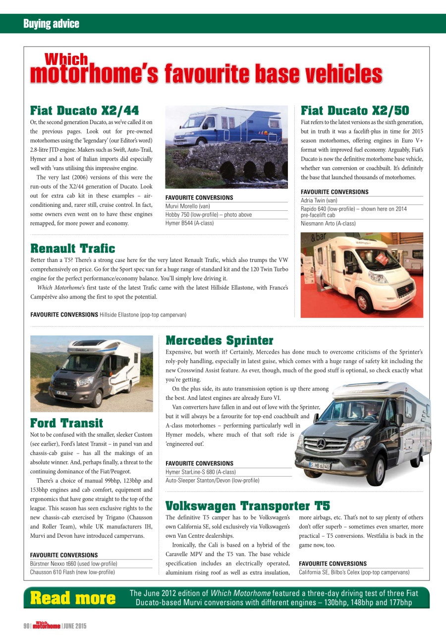What Motorhome magazine Preview Pages