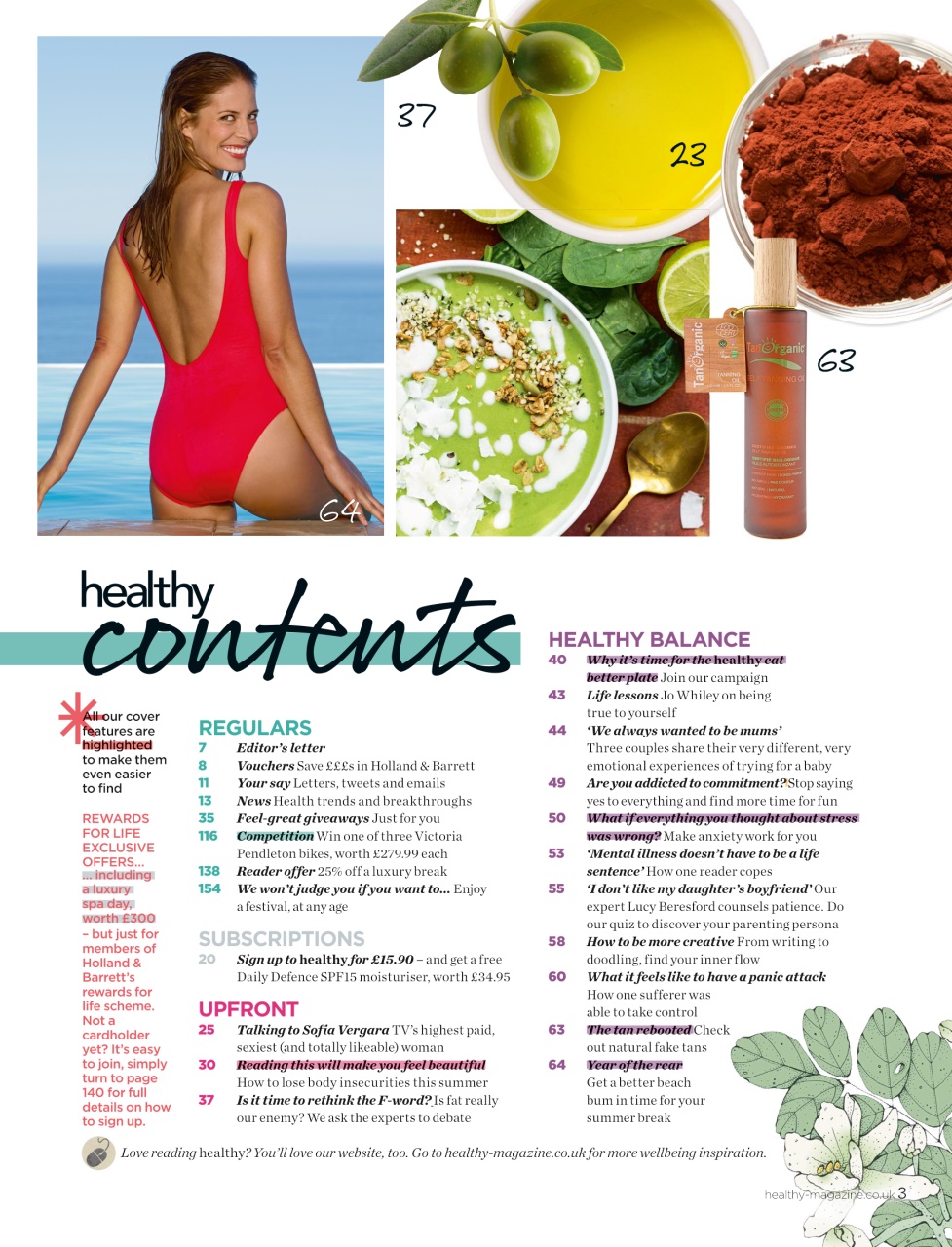 Healthy Magazine Preview Pages