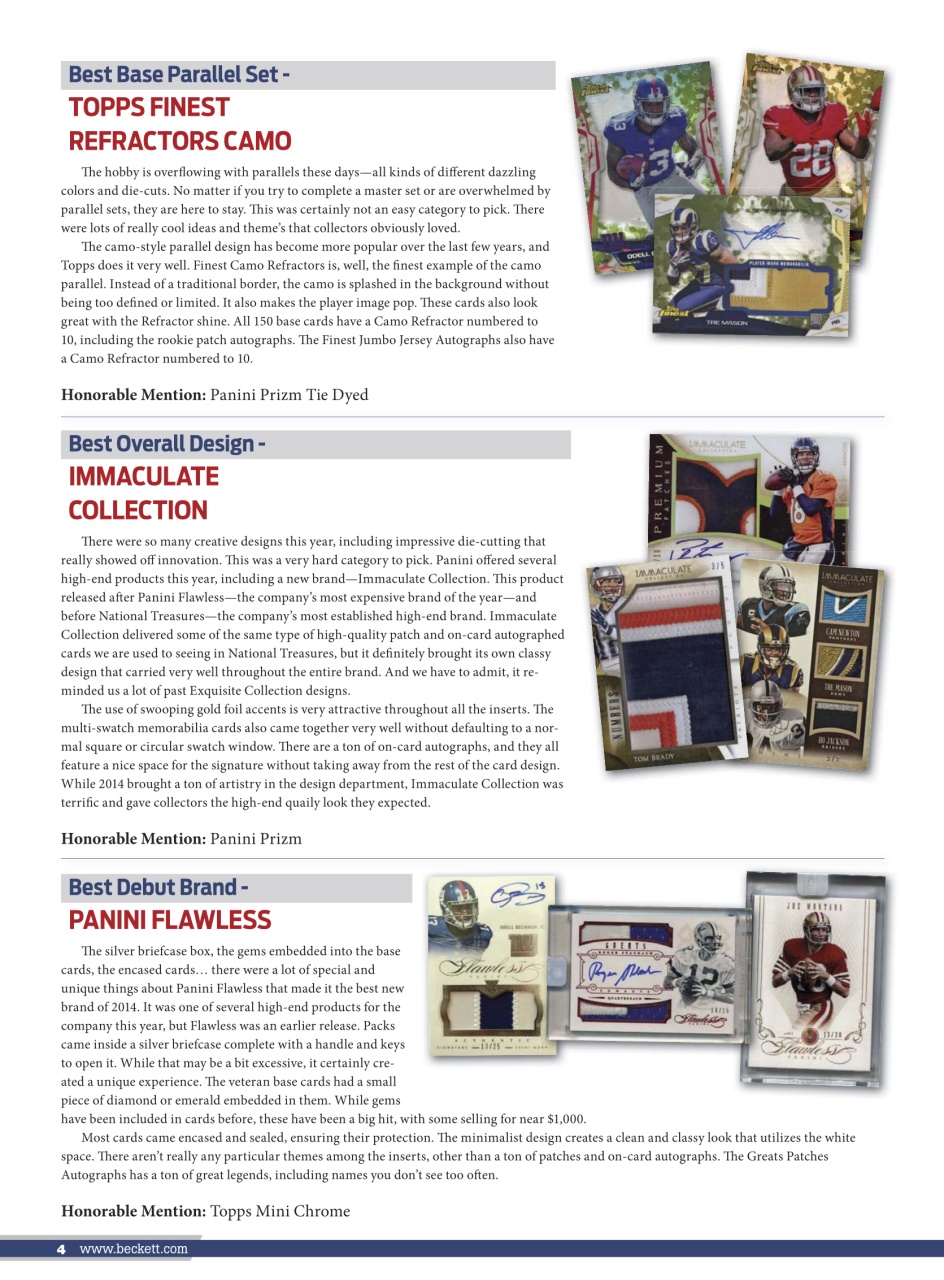 Beckett Football Magazine Preview Pages