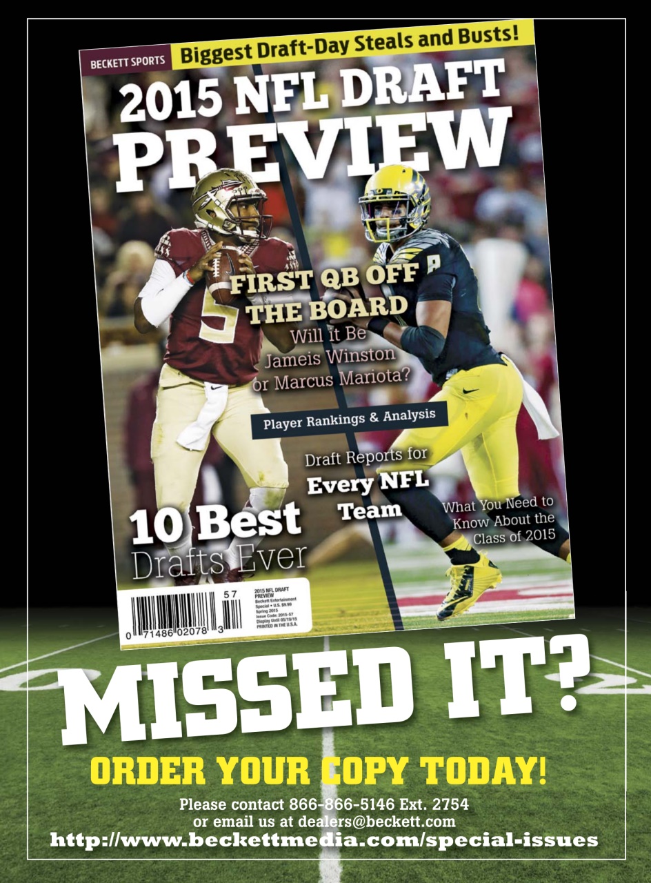 Beckett Football Magazine Preview Pages