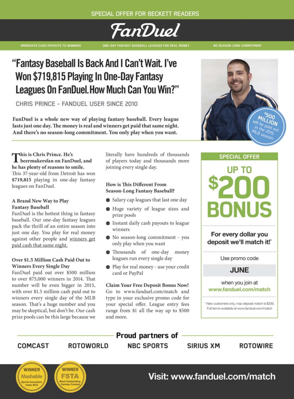 Beckett Baseball Magazine Preview Pages