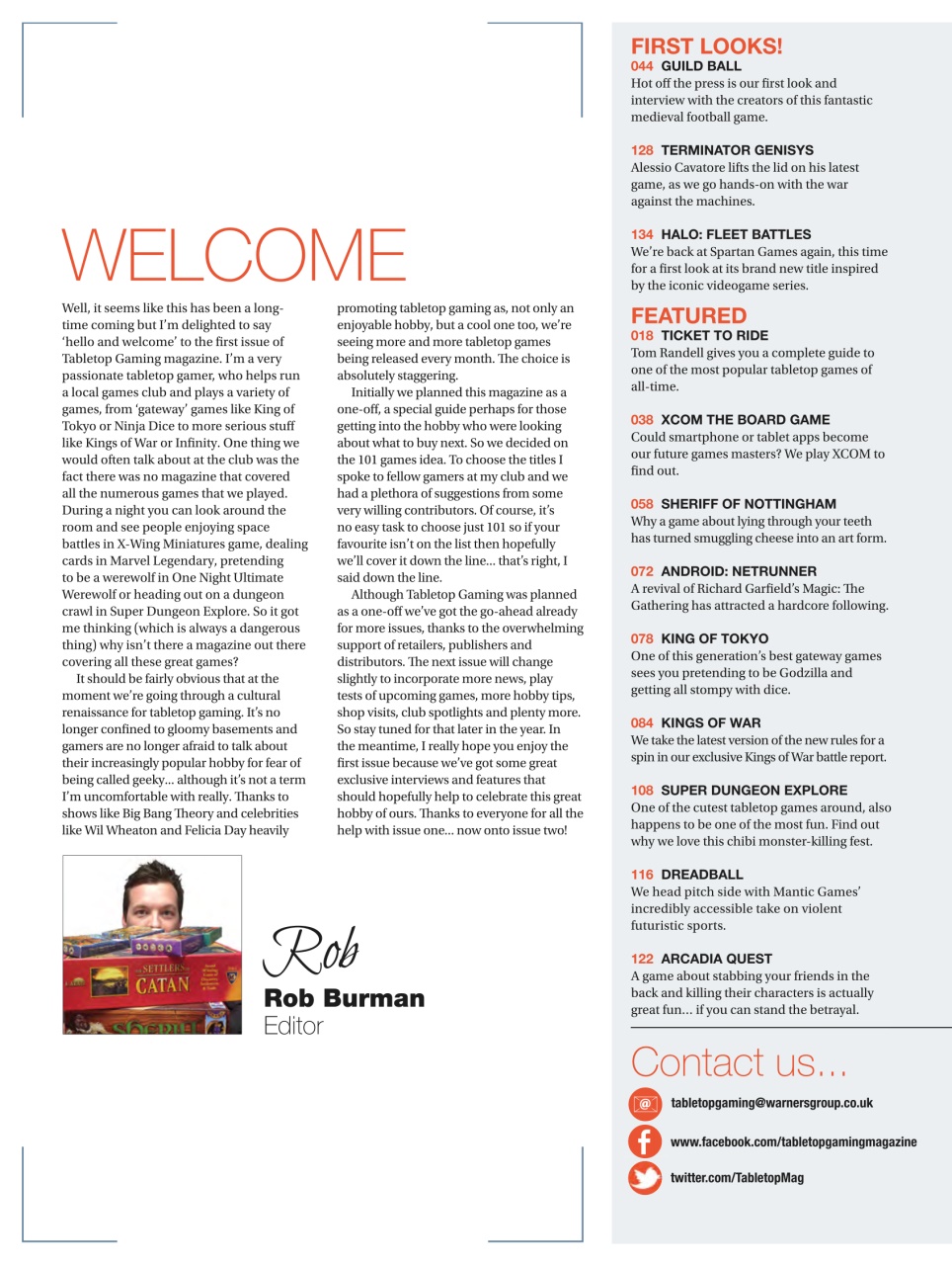 Tabletop Gaming Preview Pages