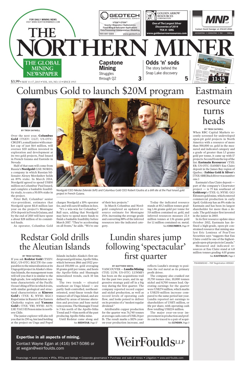 The Northern Miner Preview Pages