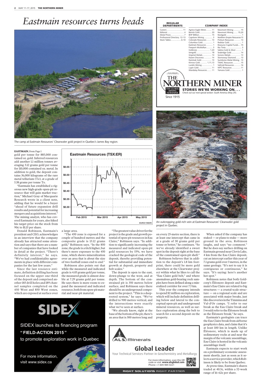 The Northern Miner Preview Pages