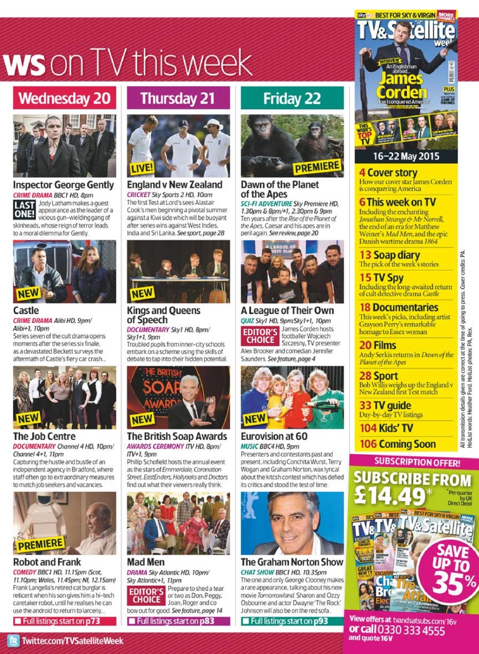 TV & Satellite Week Preview Pages