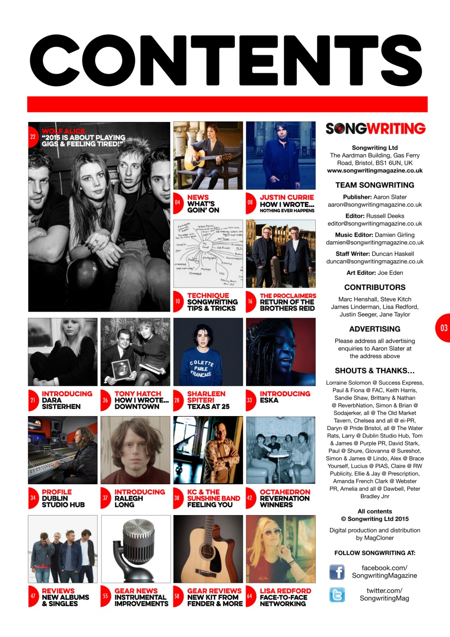 Songwriting Magazine Preview Pages
