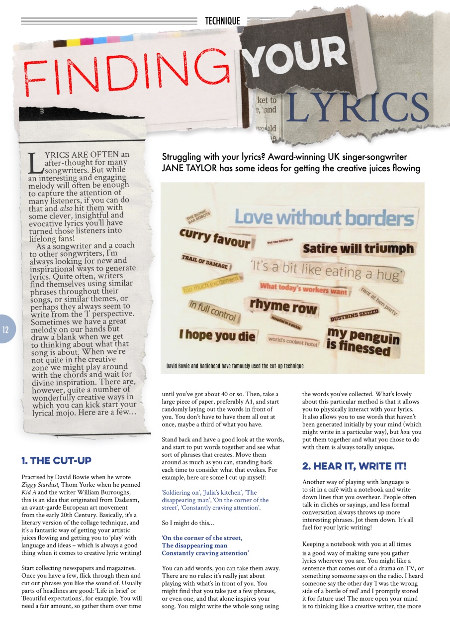Songwriting Magazine Preview Pages
