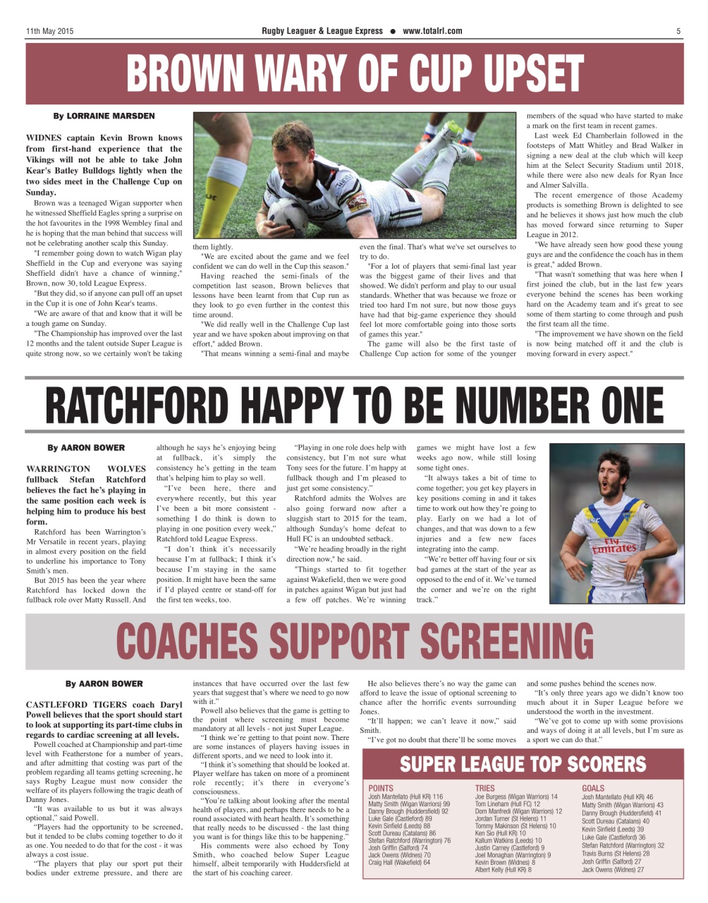 League Express Preview Pages