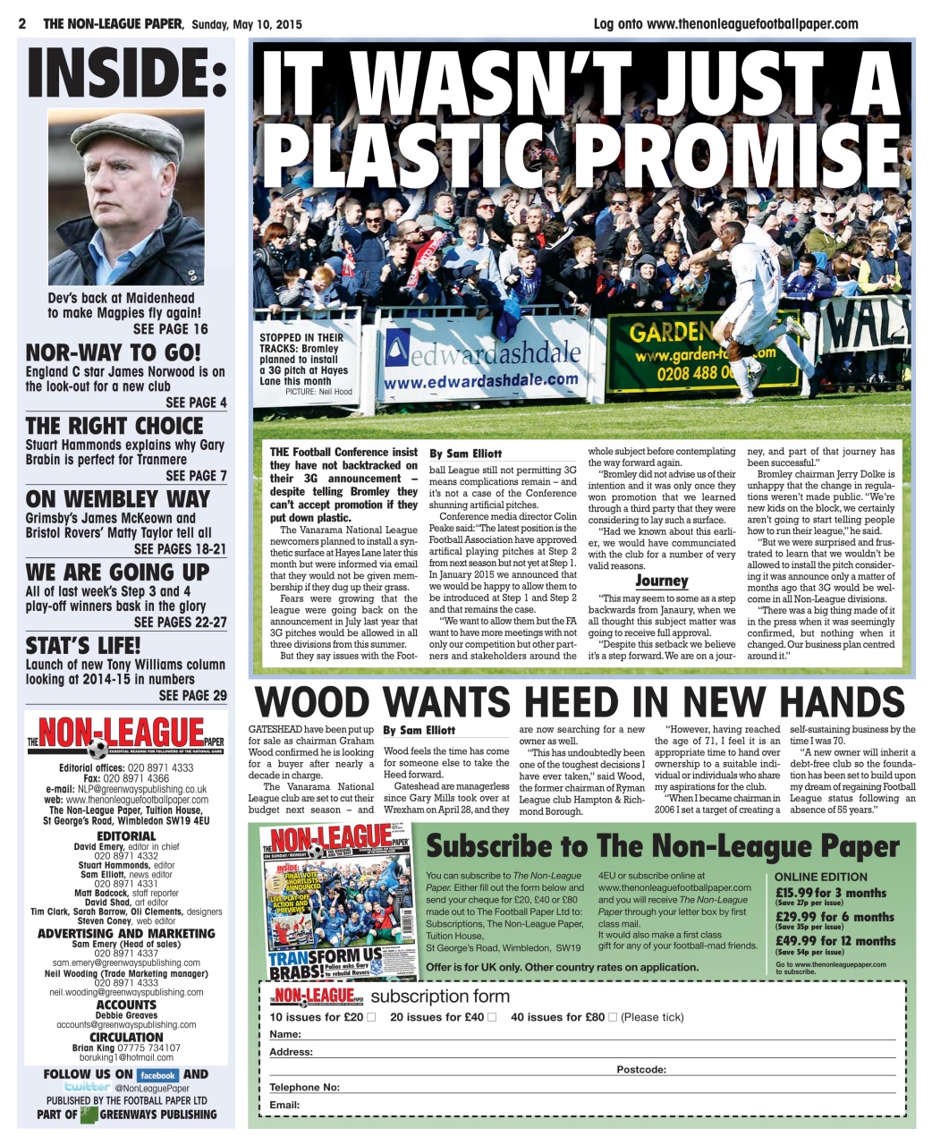 The Non-League Football Paper Preview Pages