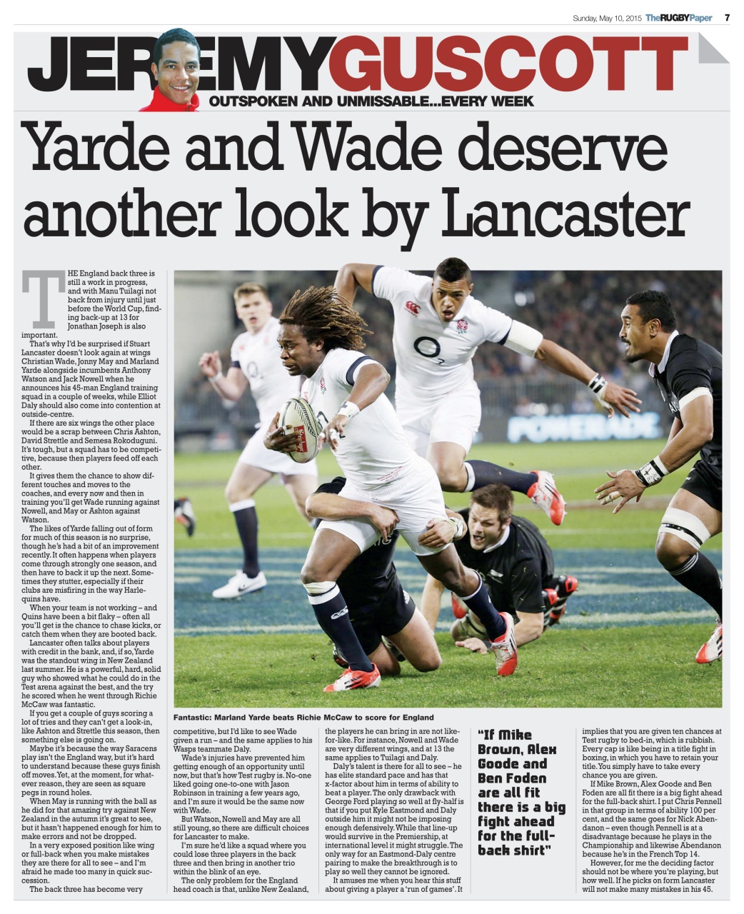 The Rugby Paper Preview Pages
