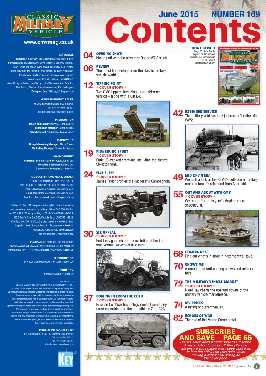 Classic Military Vehicle Preview Pages
