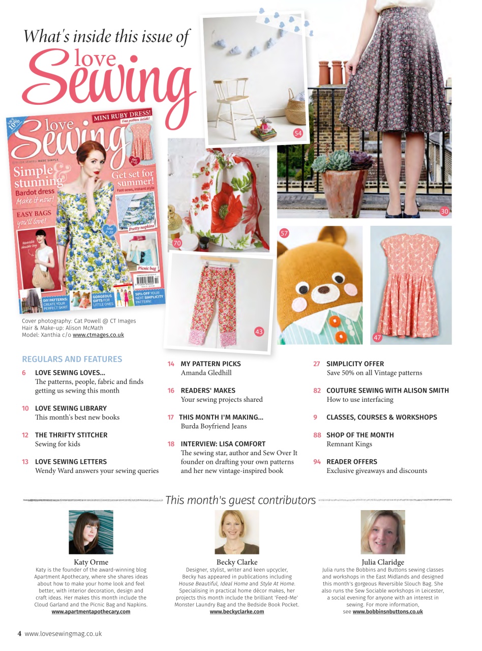 Love Sewing Preview Pages