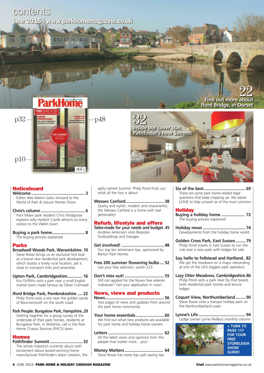 Park Home & Holiday Living Preview Pages
