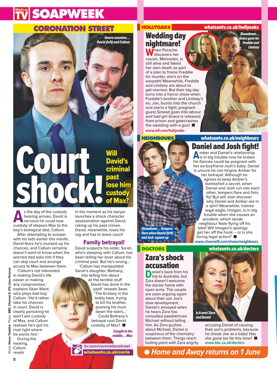 What's on TV Preview Pages