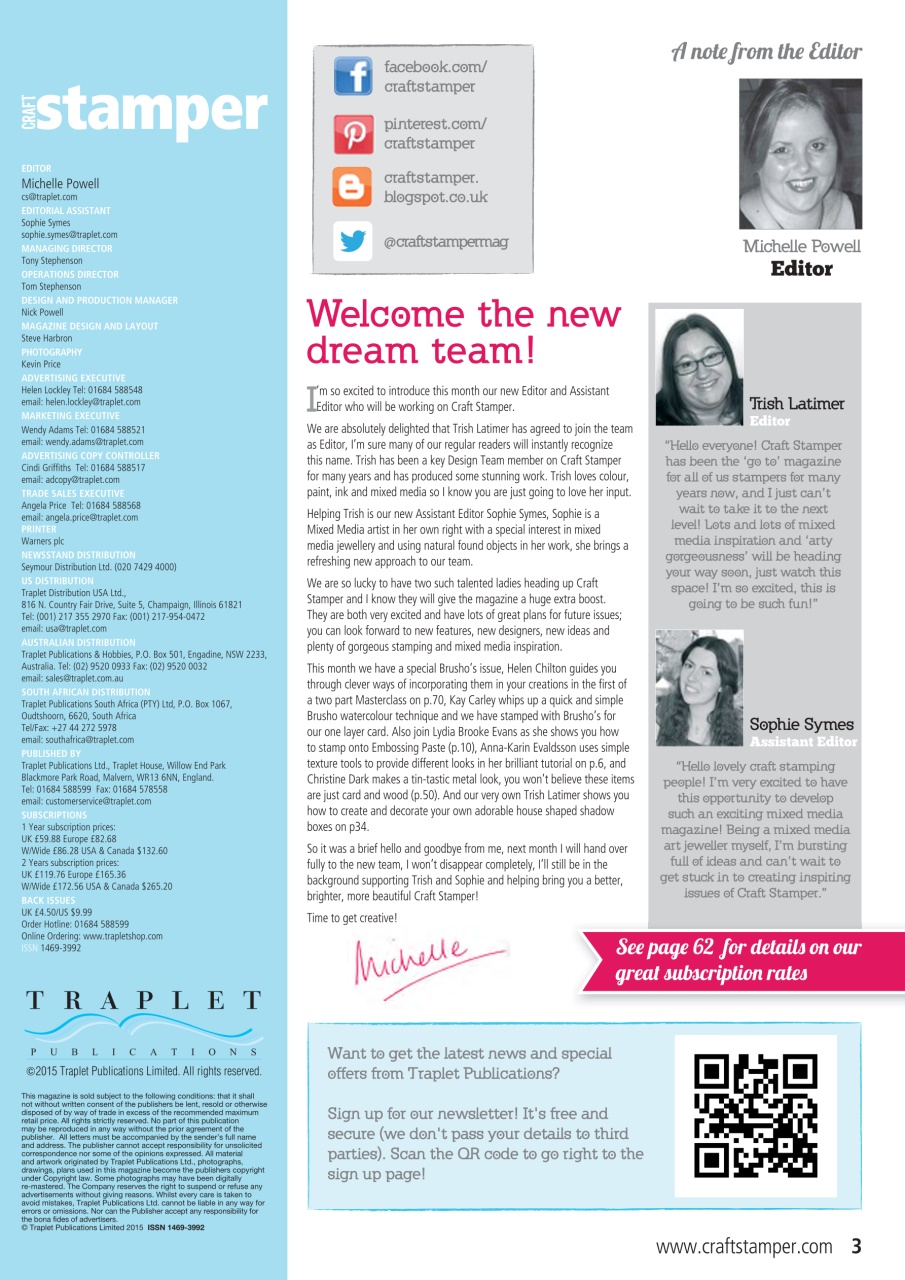 Craft Stamper Preview Pages