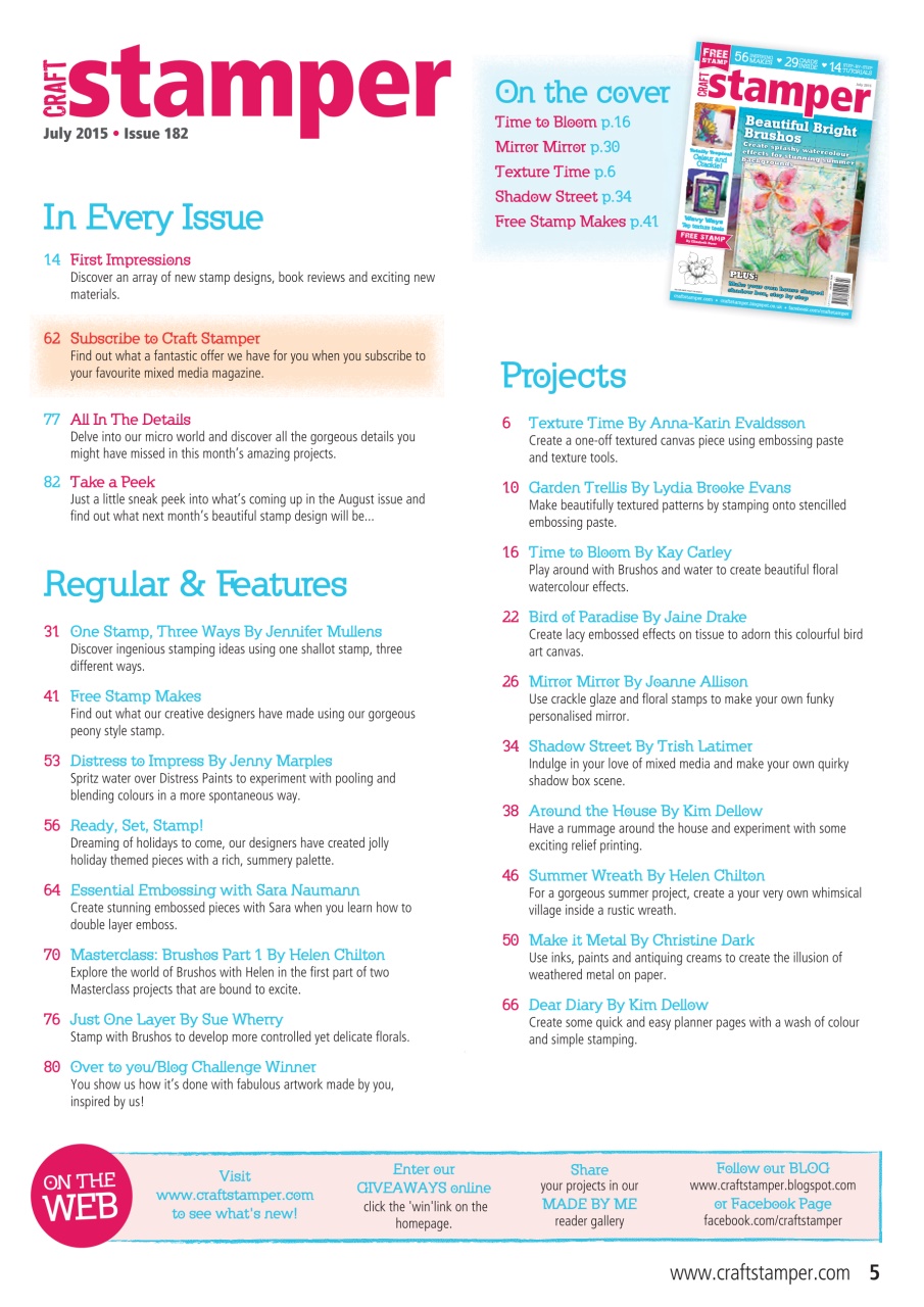 Craft Stamper Preview Pages