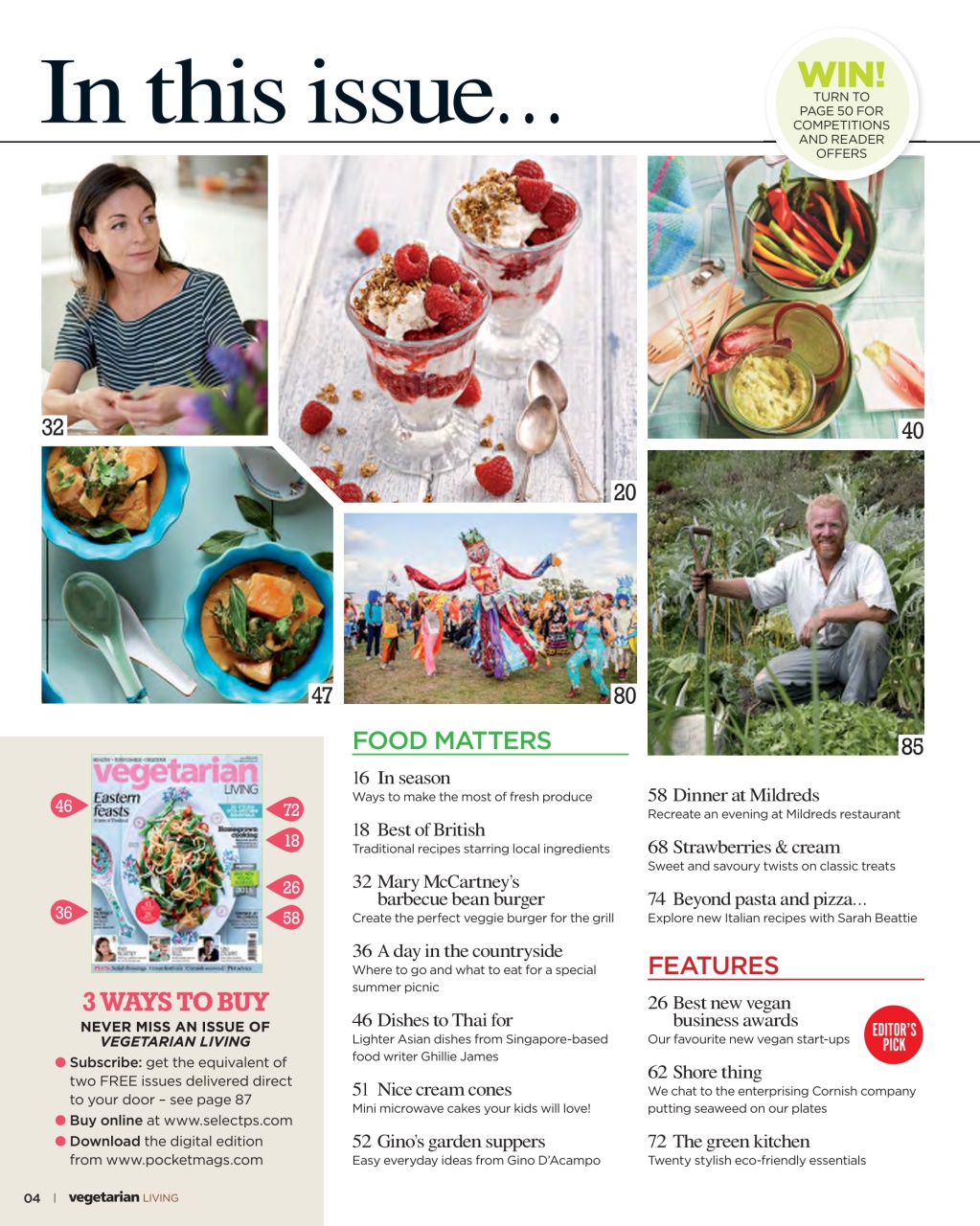 Vegetarian Living Preview Pages