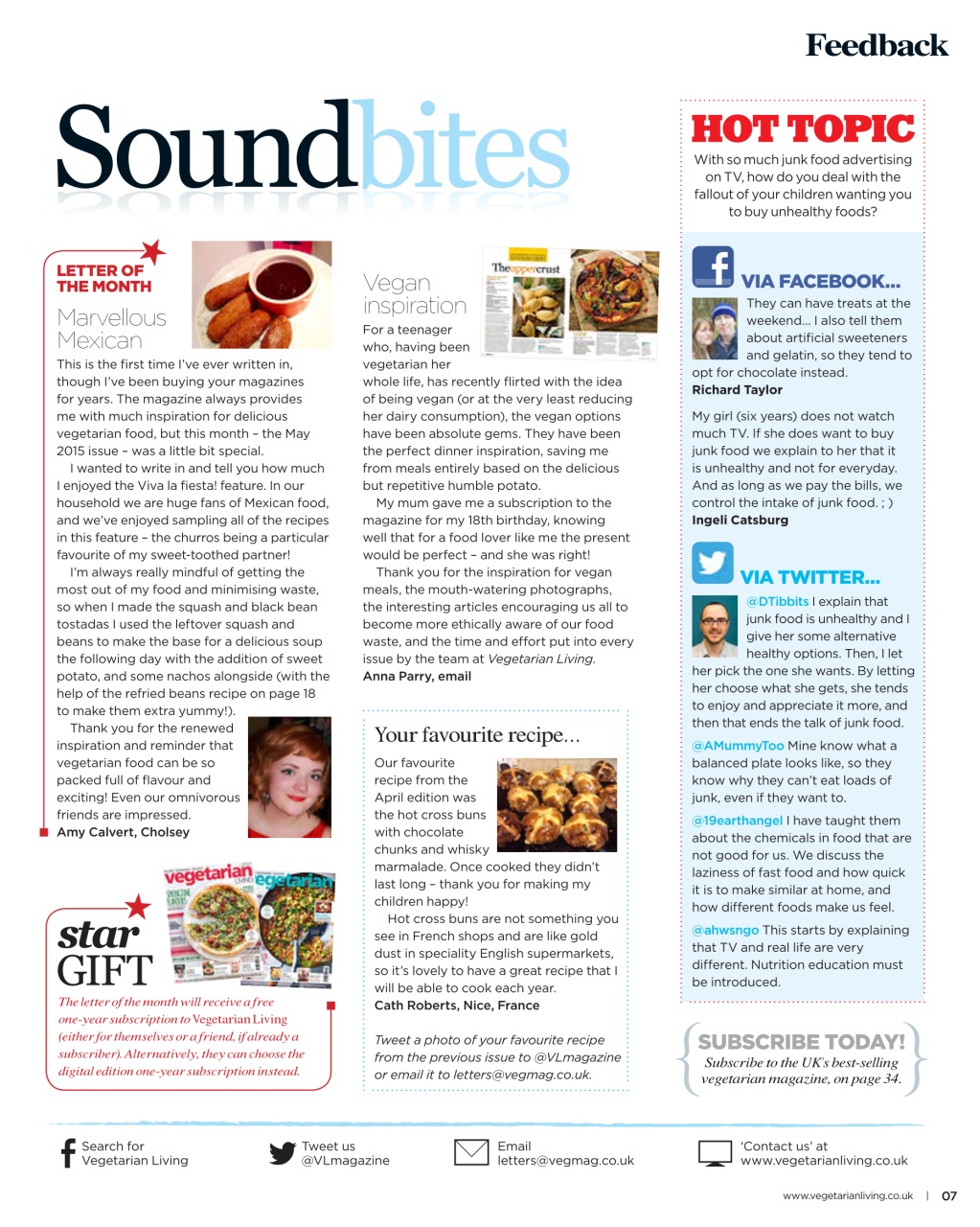 Vegetarian Living Preview Pages