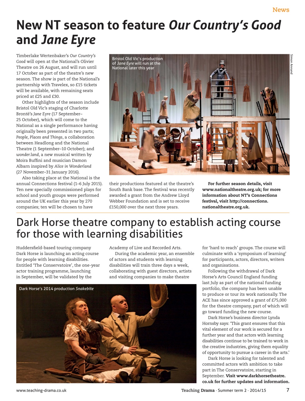 Drama and Theatre Preview Pages