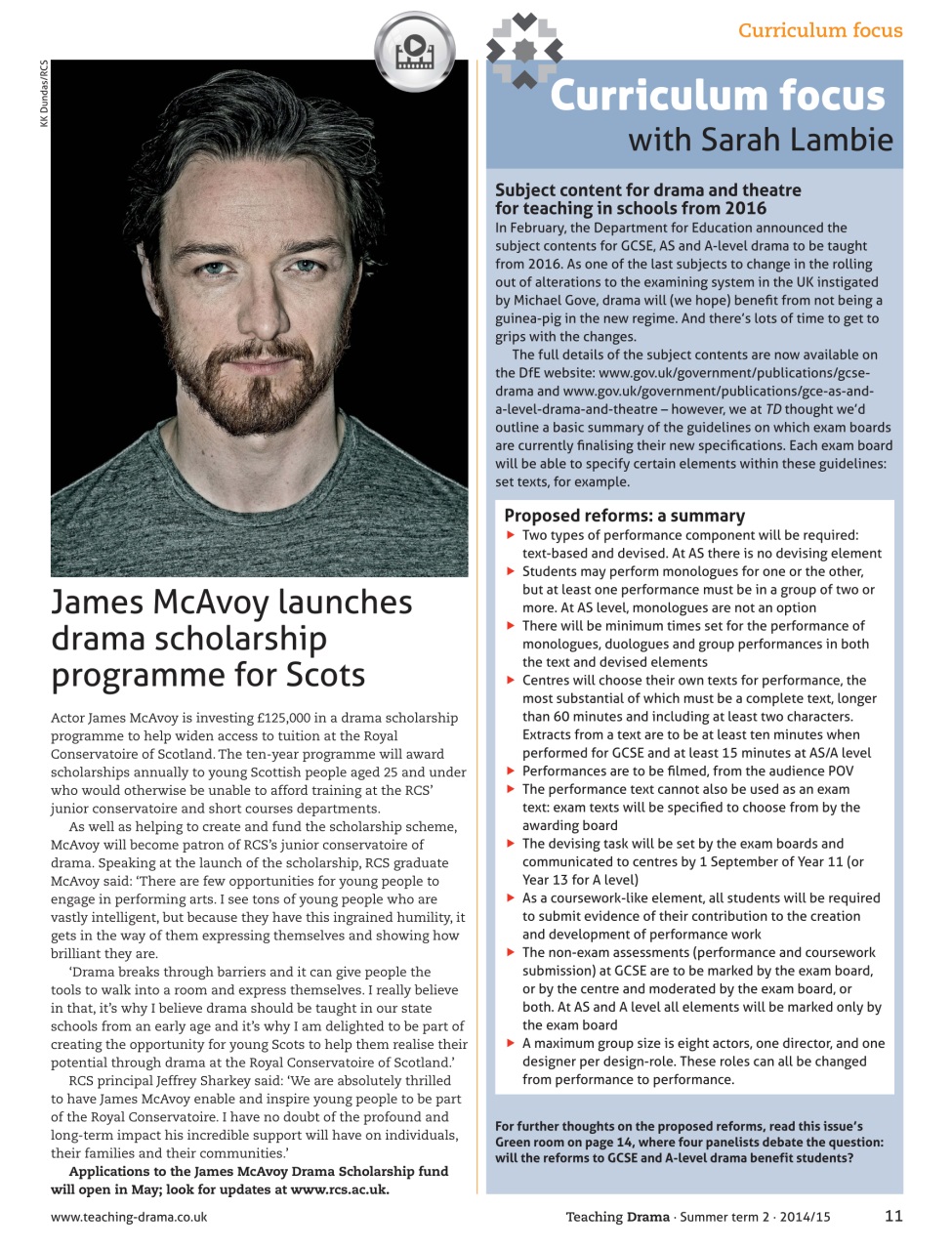 Drama and Theatre Preview Pages