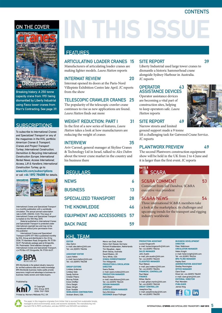 Int. Cranes and Specialized Transp Preview Pages