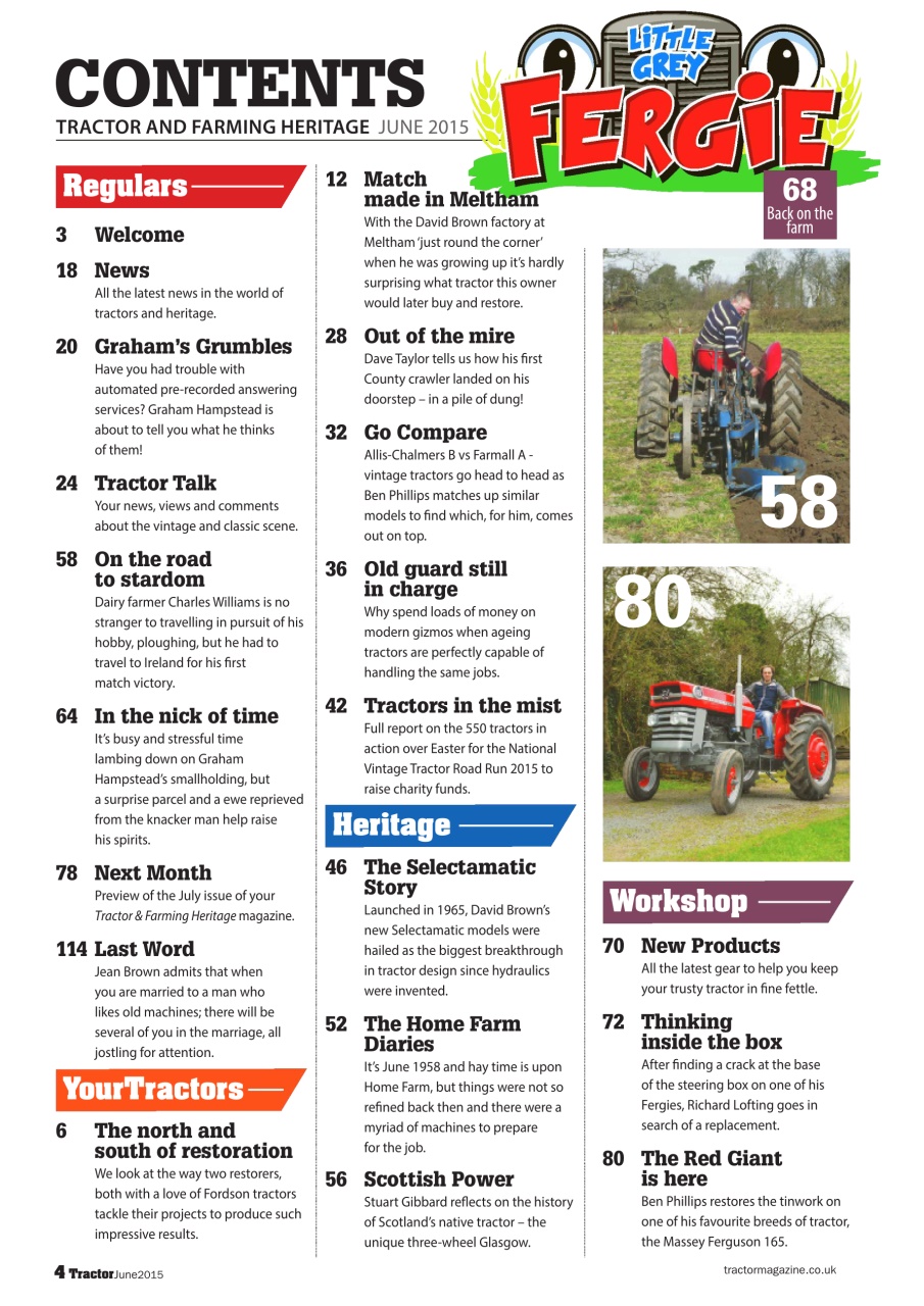 Tractor & Farming Heritage Magazine Preview Pages