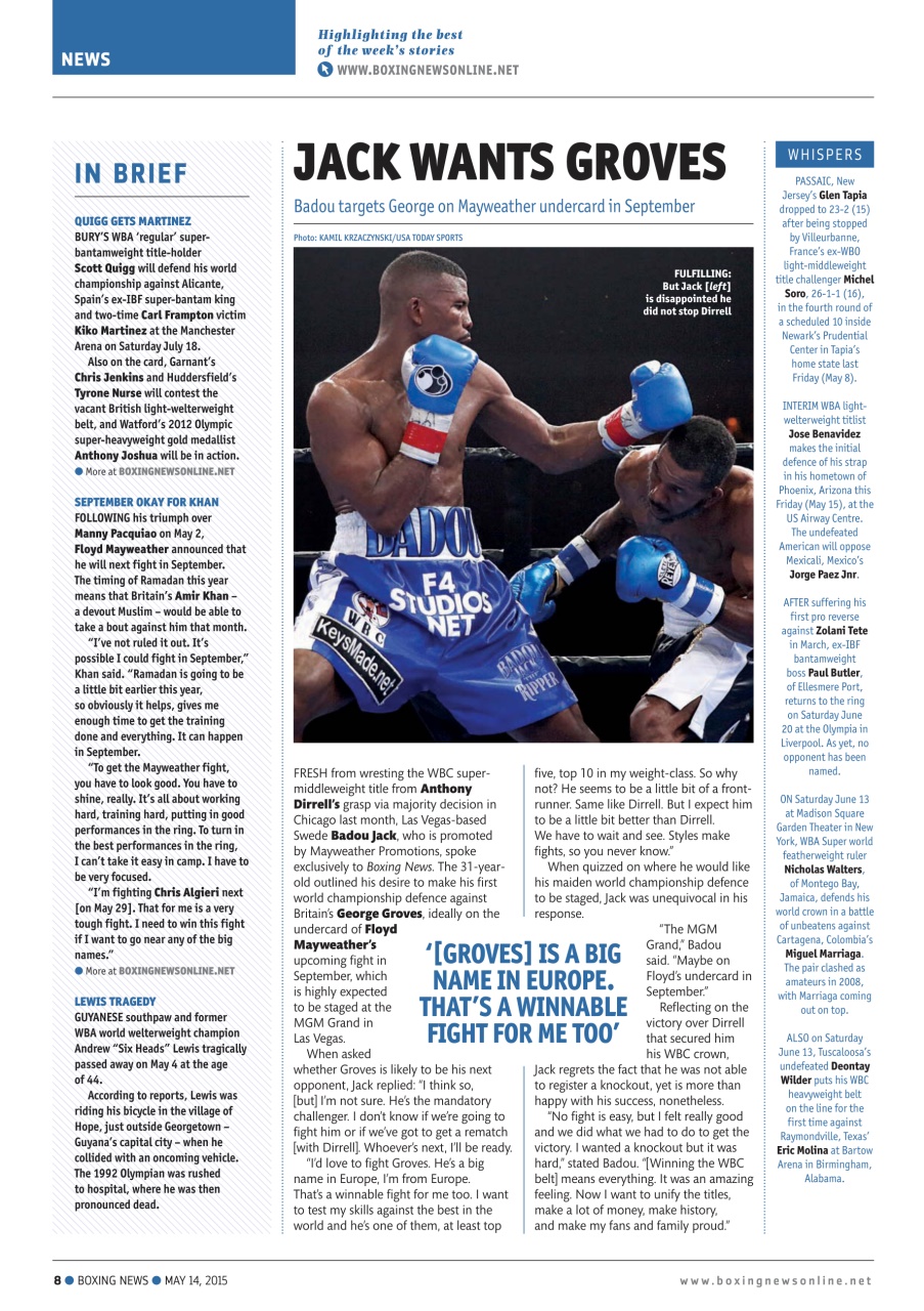 Boxing News Preview Pages