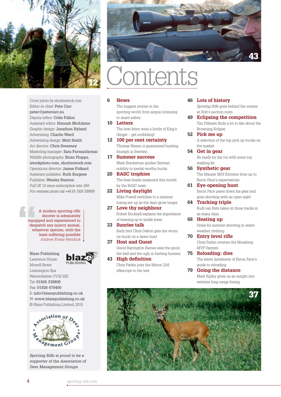 Sporting Rifle Preview Pages