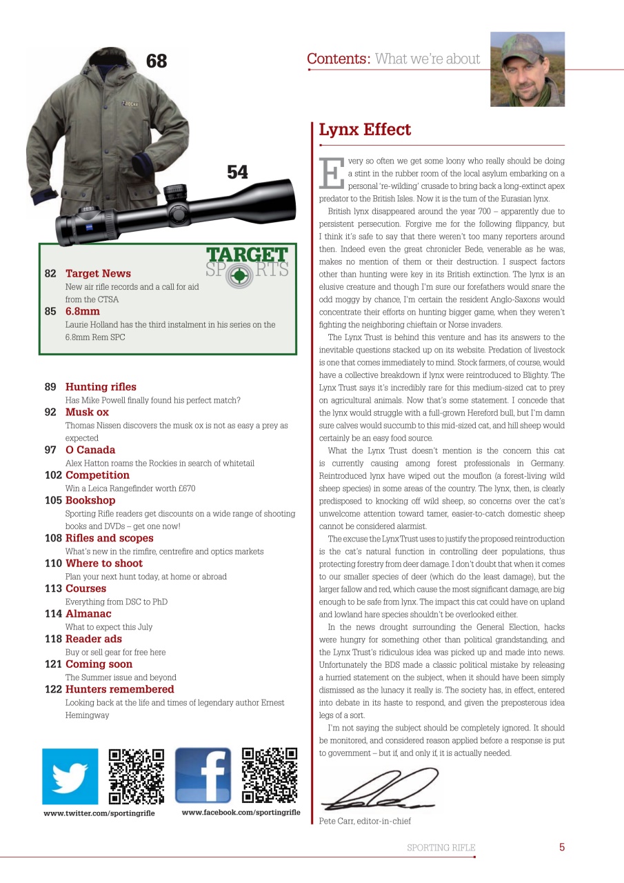 Sporting Rifle Preview Pages