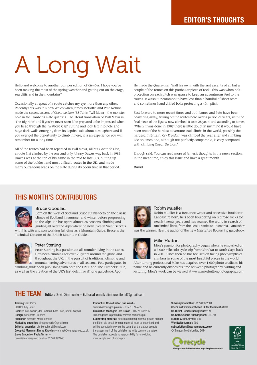 Climber Preview Pages