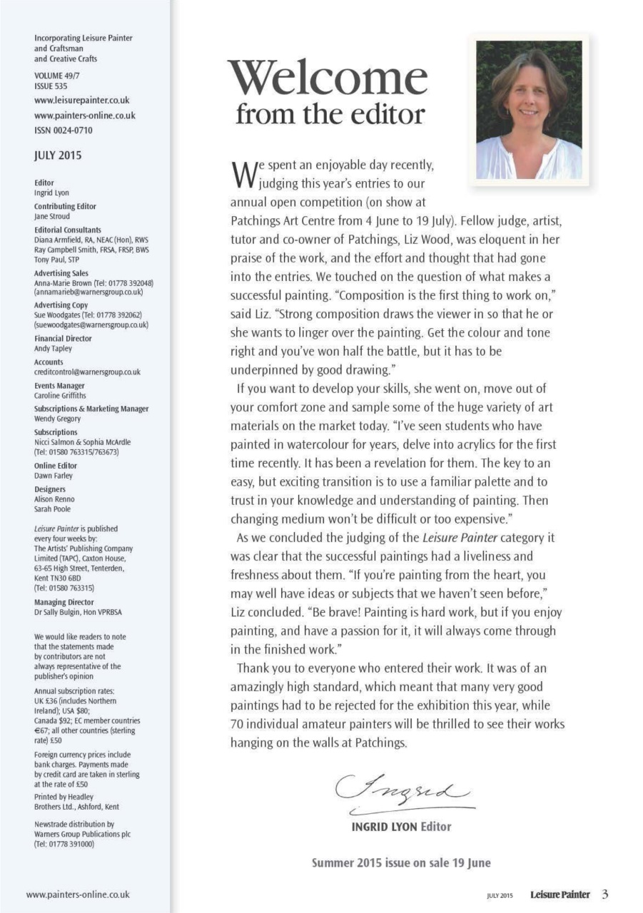 Leisure Painter & The Artist Preview Pages