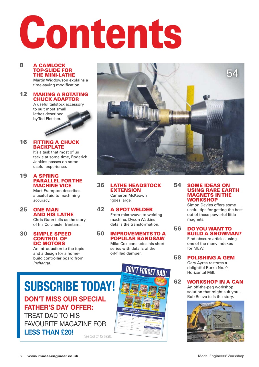 Model Engineer & Workshop Magazine Preview Pages