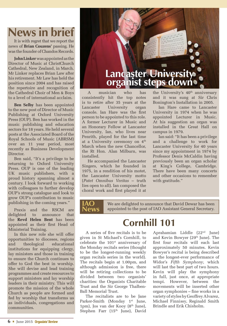 Organists' Review Preview Pages