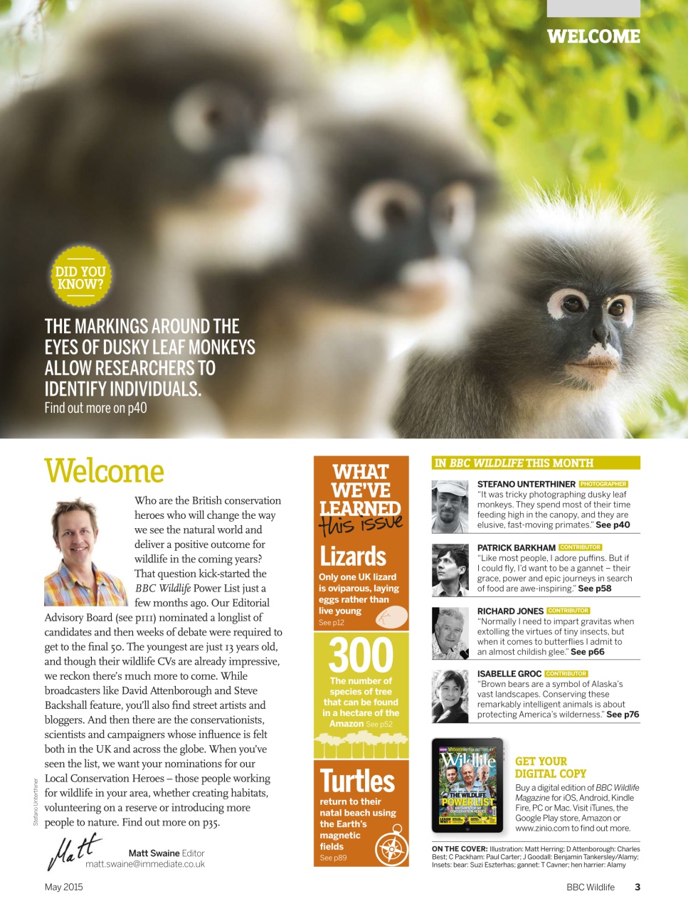 BBC Wildlife Magazine Preview Pages