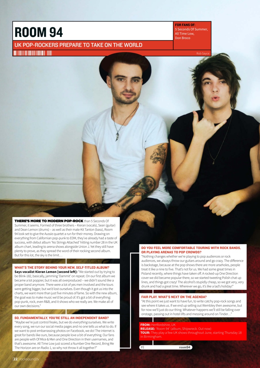 Rock Sound Magazine Preview Pages