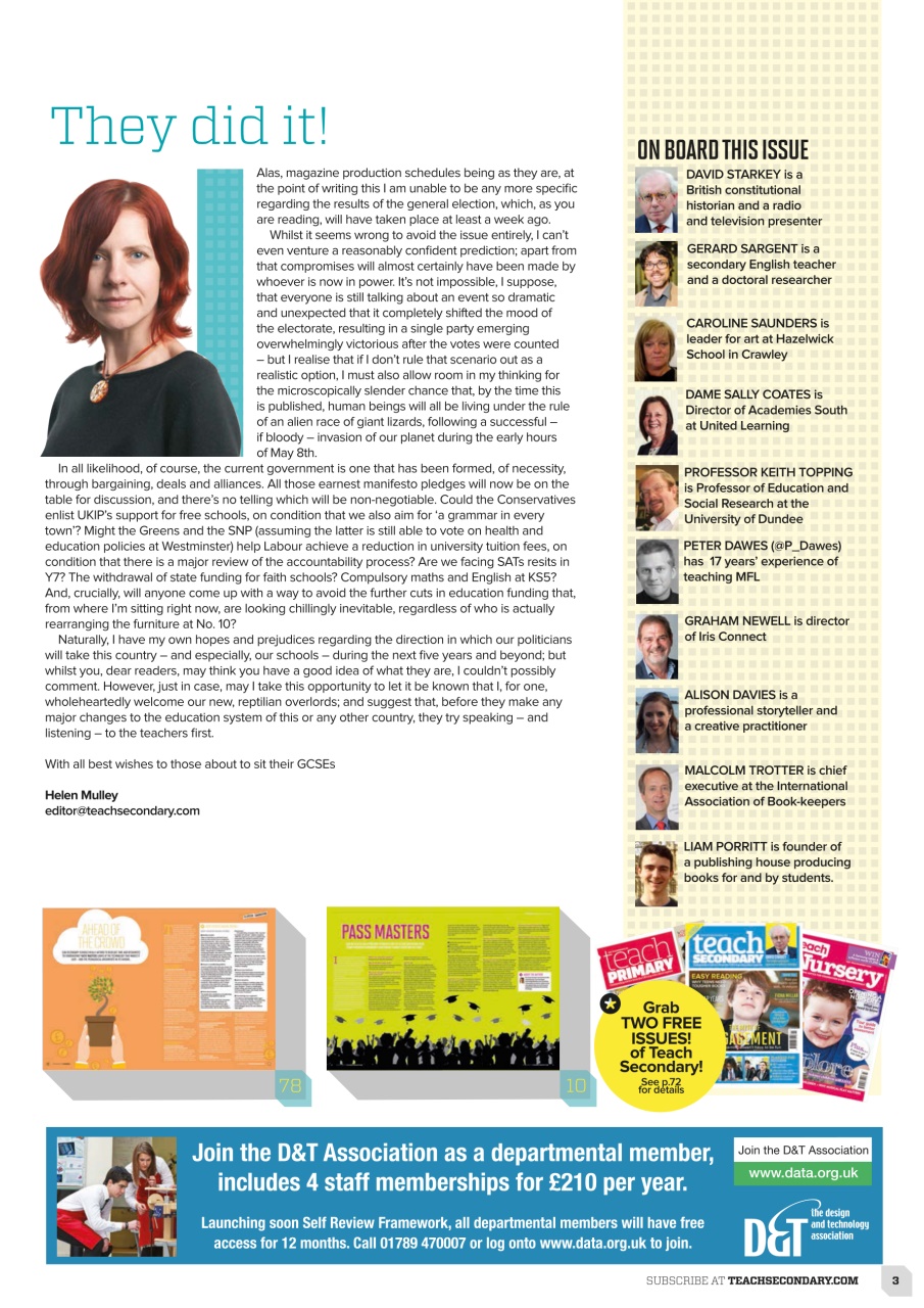 Teach Secondary Preview Pages