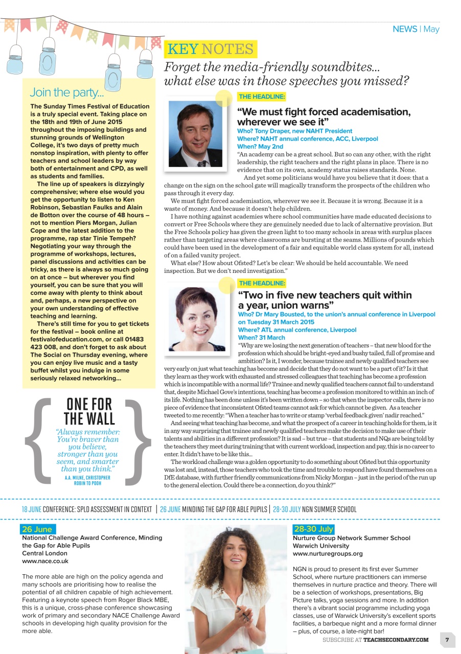 Teach Secondary Preview Pages